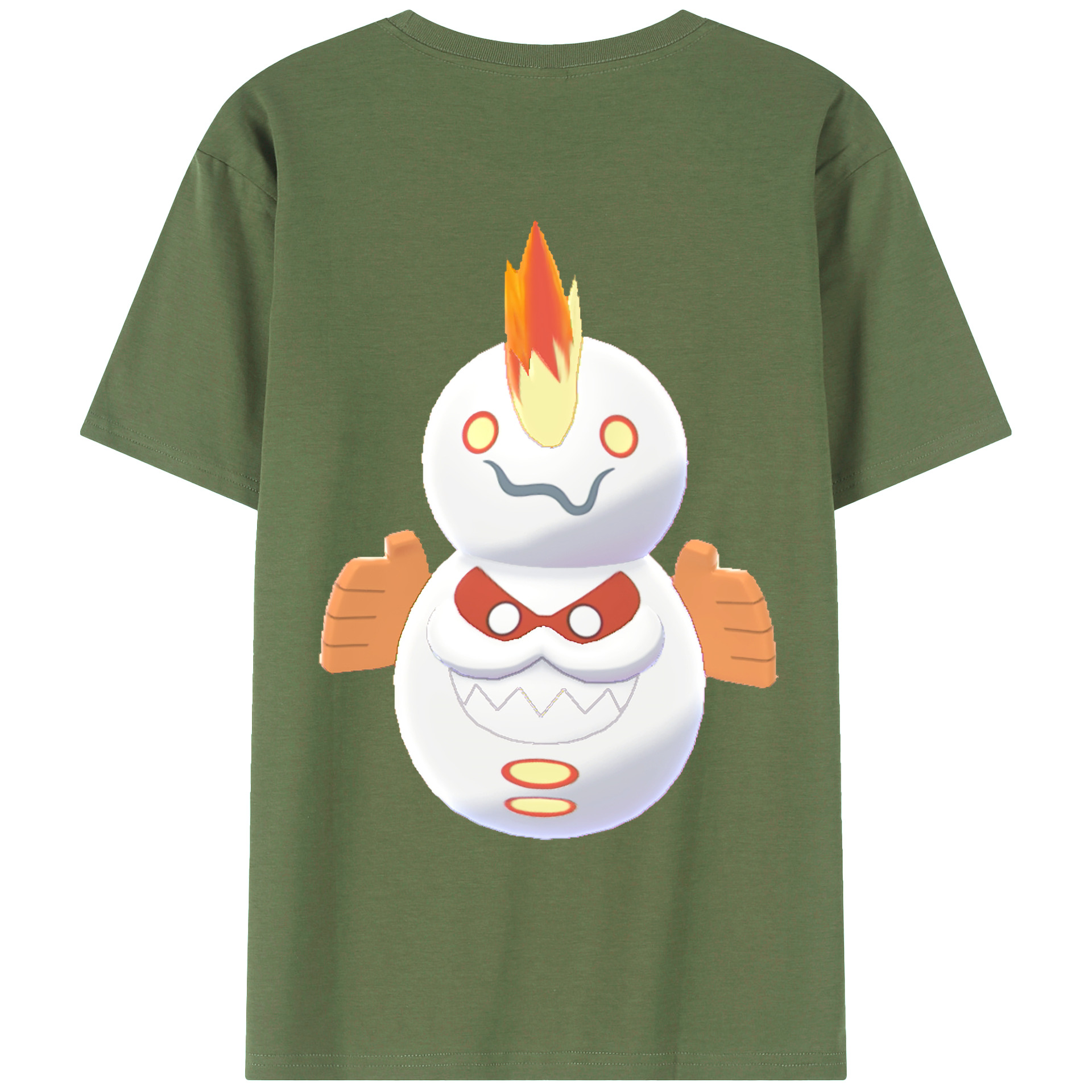 （画像用） ポケットモンスター Pokémon 綿100％ メンズ半袖Tシャツ（バックプリント） 通気性
